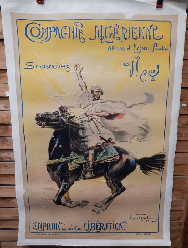 Affiche entoilée 80X120 cm Signé Maurice ROMBERG 1918