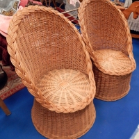 Paire de fauteuil en osier