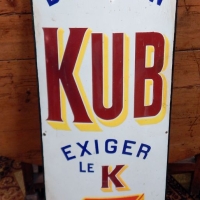 Plaque émaillée Bouillon KUB ancienne