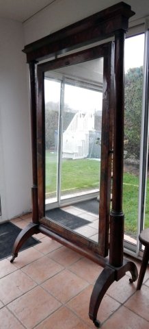 Grand psyché en acajou style Empire