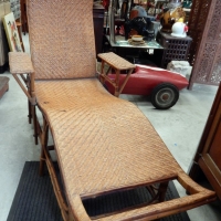 Chaise longue en osier