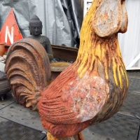 Ancien grand coq en fonte