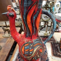 ANCIEN Grand VASE en Céramique VALLAURIS ZOOMORPHE Signé Francis Crociani