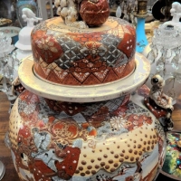 Vase Japonais Satsuma 20 Pouces Haut Début Du XXe Siècle