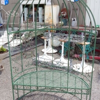 Coin de jardin banc métallique 