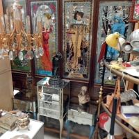 4 grands miroirs d'après Mucha les 4 saisons